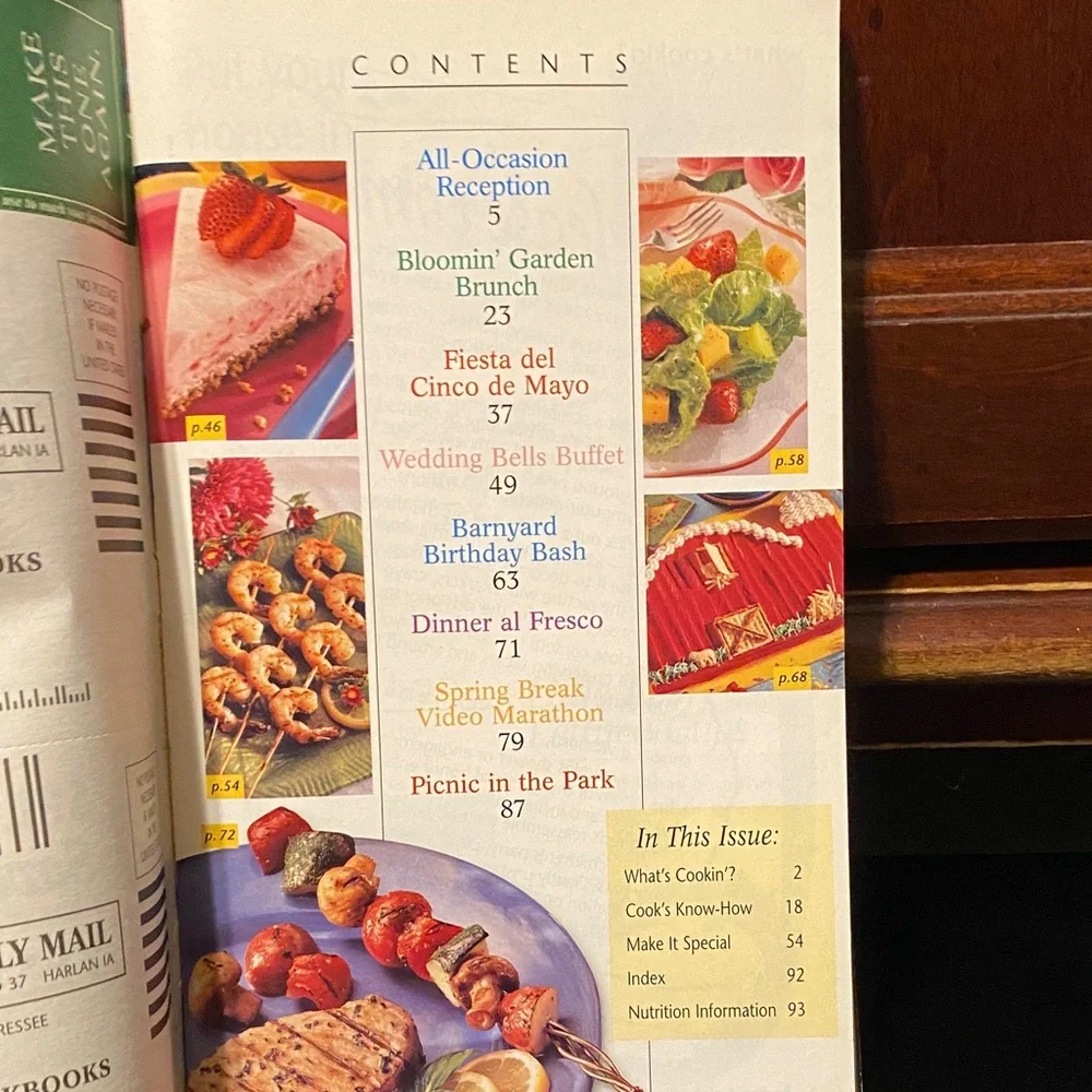Four vintage Pillsbury cookbook magazines